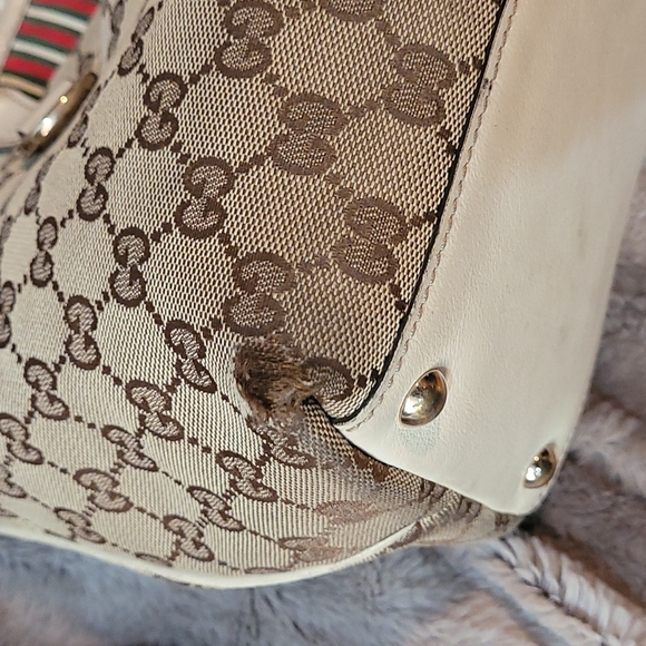 GUCCI BRITT  Signature GG  Tote Purse handbag - Picture 7 of 16